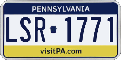 PA license plate LSR1771