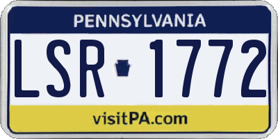 PA license plate LSR1772