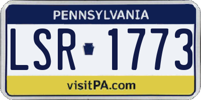 PA license plate LSR1773