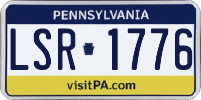 PA license plate LSR1776