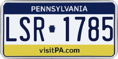 PA license plate LSR1785