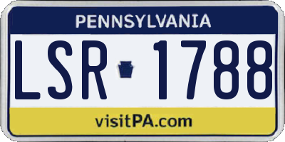 PA license plate LSR1788