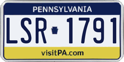 PA license plate LSR1791