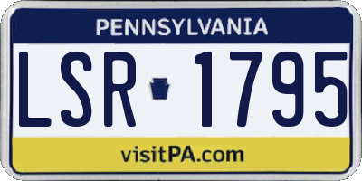 PA license plate LSR1795