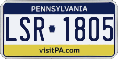 PA license plate LSR1805