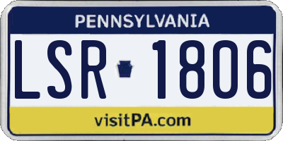 PA license plate LSR1806
