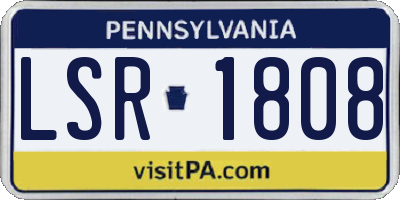 PA license plate LSR1808