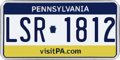 PA license plate LSR1812