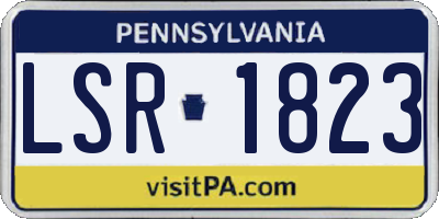 PA license plate LSR1823