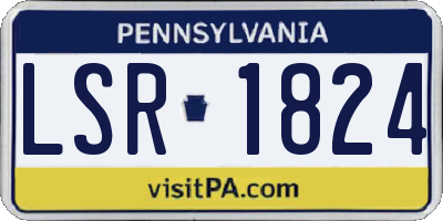 PA license plate LSR1824