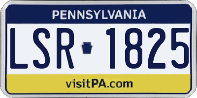 PA license plate LSR1825