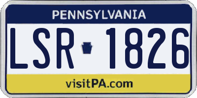 PA license plate LSR1826