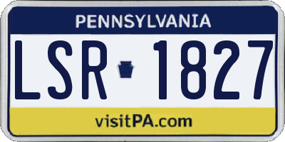 PA license plate LSR1827