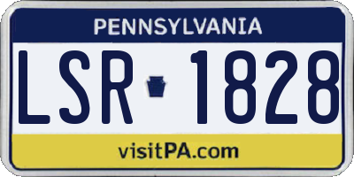 PA license plate LSR1828