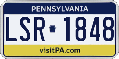 PA license plate LSR1848