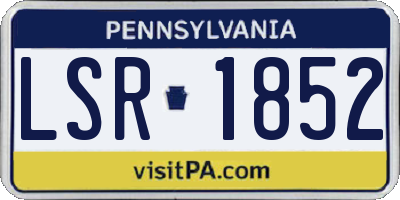 PA license plate LSR1852
