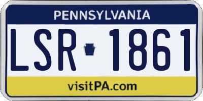 PA license plate LSR1861