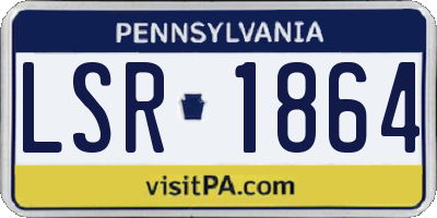 PA license plate LSR1864