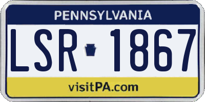 PA license plate LSR1867