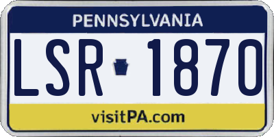 PA license plate LSR1870