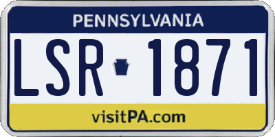 PA license plate LSR1871