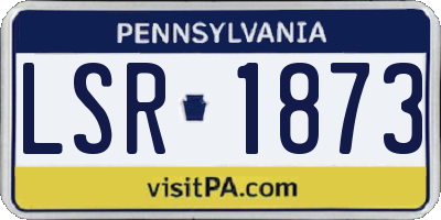 PA license plate LSR1873