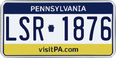 PA license plate LSR1876