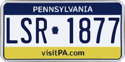 PA license plate LSR1877