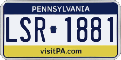 PA license plate LSR1881