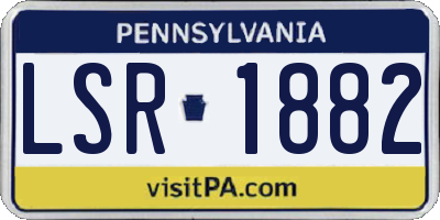 PA license plate LSR1882