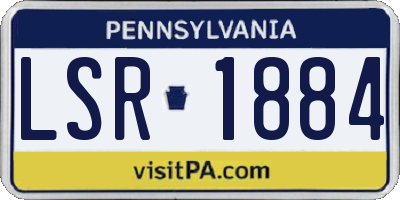 PA license plate LSR1884