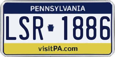 PA license plate LSR1886