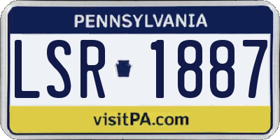 PA license plate LSR1887