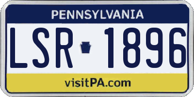PA license plate LSR1896