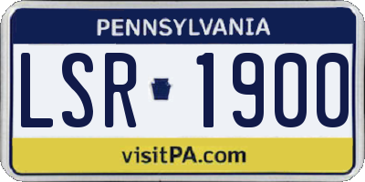 PA license plate LSR1900