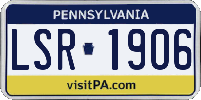 PA license plate LSR1906