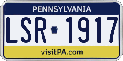 PA license plate LSR1917