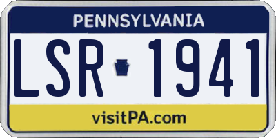 PA license plate LSR1941