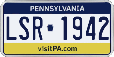 PA license plate LSR1942