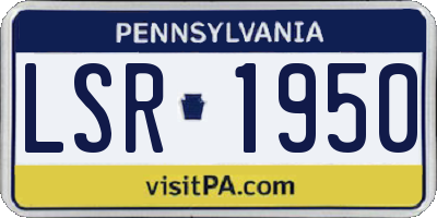 PA license plate LSR1950
