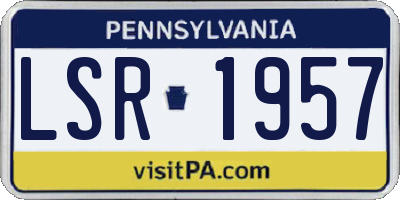 PA license plate LSR1957