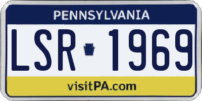 PA license plate LSR1969