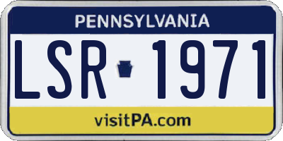 PA license plate LSR1971