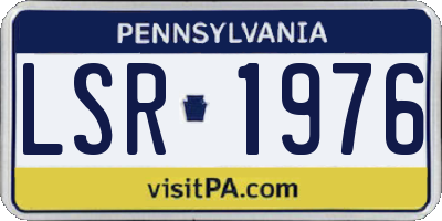 PA license plate LSR1976