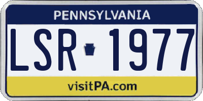 PA license plate LSR1977