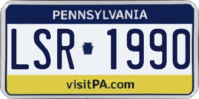 PA license plate LSR1990