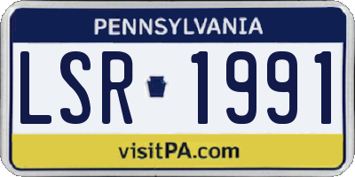 PA license plate LSR1991