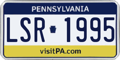 PA license plate LSR1995