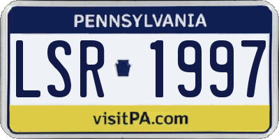 PA license plate LSR1997
