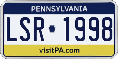 PA license plate LSR1998
